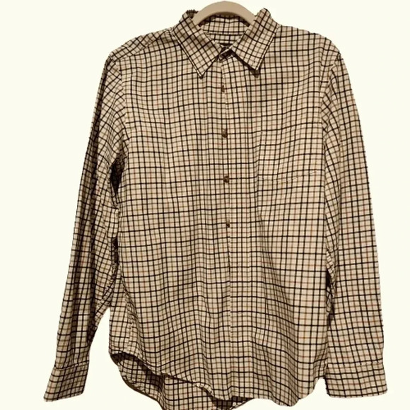 Eddie Bauer Other - Eddie Bauer cream with multi colored stripes button-down shirt Size Small